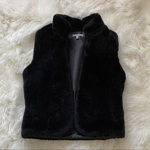 Charlotte Russe faux fur black vest